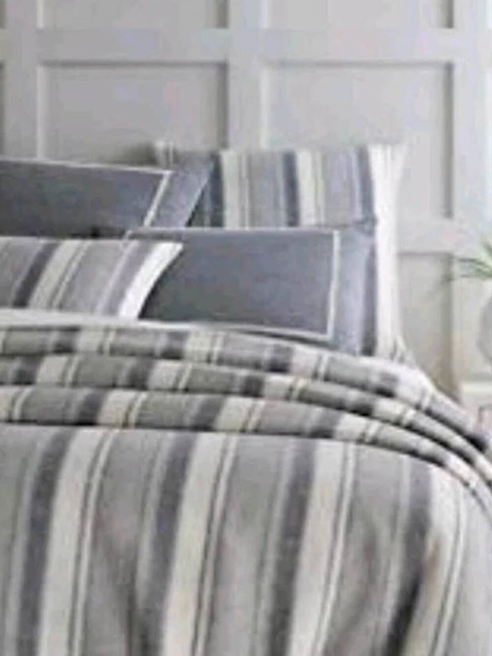 Pine Cone Hill Hampton Ticking Stripes KING 100% Linen Duvet Cover Set. FLAWS